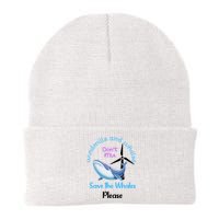 Save The Whales From Windmills In The Sea And Ocean Design Gift Beanie