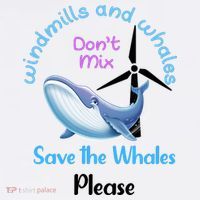 Save The Whales From Windmills In The Sea And Ocean Design Gift Magnet
