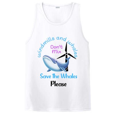 Save The Whales From Windmills In The Sea And Ocean Design Gift PosiCharge Competitor Tank