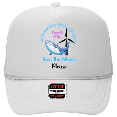 Save The Whales From Windmills In The Sea And Ocean Design Gift Trucker Hat