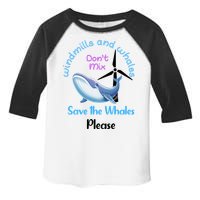 Save The Whales From Windmills In The Sea And Ocean Design Gift Toddler Fine Jersey T-Shirt