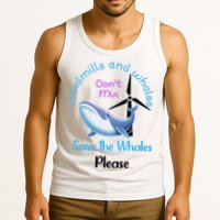 Save The Whales From Windmills In The Sea And Ocean Design Gift Tank Top