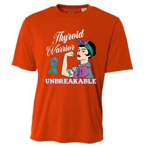 Strong Thyroid Warrior Unbreakable Cancer Fighter Cute Gift Cooling Performance Crew T-Shirt