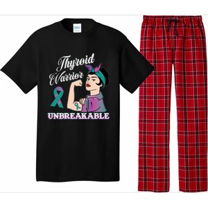 Strong Thyroid Warrior Unbreakable Cancer Fighter Cute Gift Pajama Set