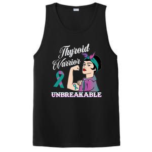 Strong Thyroid Warrior Unbreakable Cancer Fighter Cute Gift PosiCharge Competitor Tank