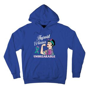 Strong Thyroid Warrior Unbreakable Cancer Fighter Cute Gift Hoodie