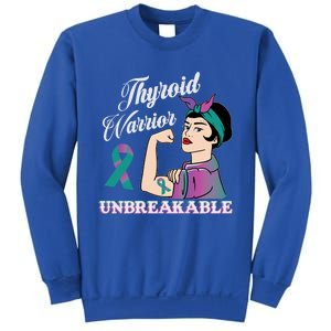 Strong Thyroid Warrior Unbreakable Cancer Fighter Cute Gift Sweatshirt