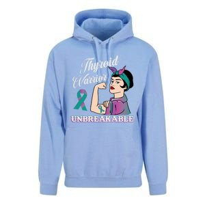 Strong Thyroid Warrior Unbreakable Cancer Fighter Cute Gift Unisex Surf Hoodie