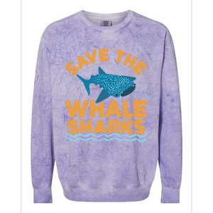 Save The Whale Sharks International Whale Shark Day Gift Colorblast Crewneck Sweatshirt