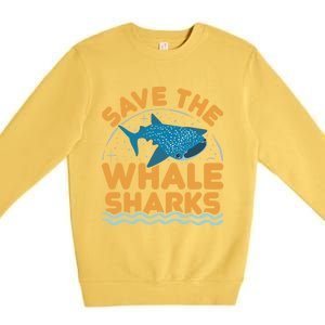 Save The Whale Sharks International Whale Shark Day Gift Premium Crewneck Sweatshirt