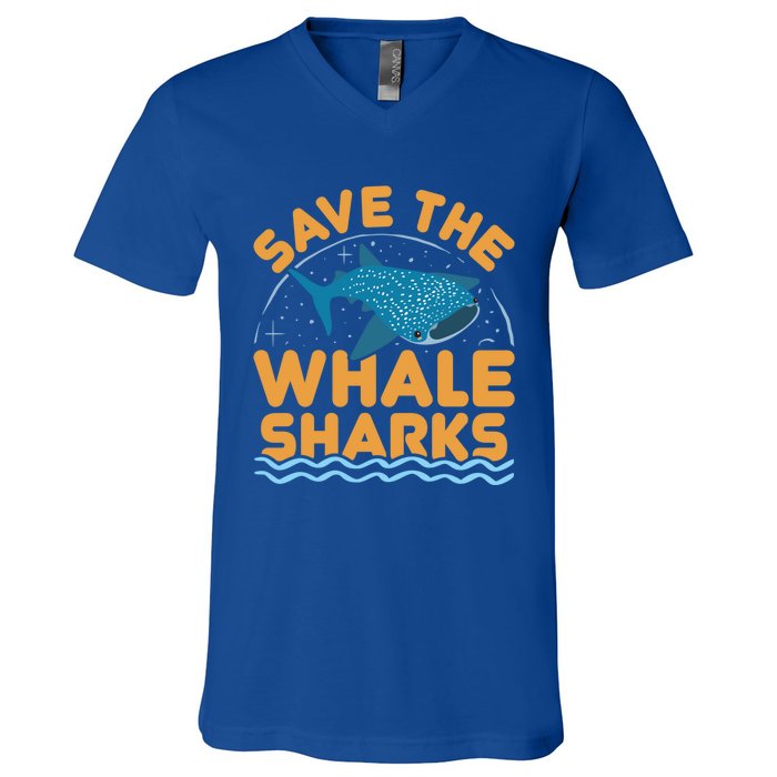 Save The Whale Sharks International Whale Shark Day Gift V-Neck T-Shirt