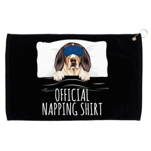 Sleeping Treeing Walker Coonhound Dog Napping Gift Grommeted Golf Towel