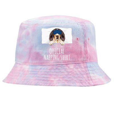 Sleeping Treeing Walker Coonhound Dog Napping Gift Tie-Dyed Bucket Hat