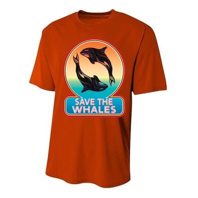 Save The Whale Gift Orca Killer Retro Whale Funny Gift Cool Gift Performance Sprint T-Shirt