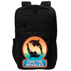 Save The Whale Gift Orca Killer Retro Whale Funny Gift Cool Gift Impact Tech Backpack