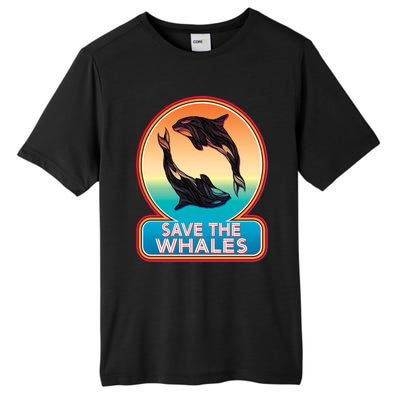 Save The Whale Gift Orca Killer Retro Whale Funny Gift Cool Gift Tall Fusion ChromaSoft Performance T-Shirt