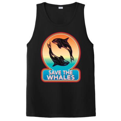 Save The Whale Gift Orca Killer Retro Whale Funny Gift Cool Gift PosiCharge Competitor Tank