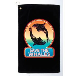 Save The Whale Gift Orca Killer Retro Whale Funny Gift Cool Gift Platinum Collection Golf Towel