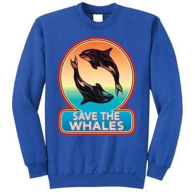 Save The Whale Gift Orca Killer Retro Whale Funny Gift Cool Gift Sweatshirt