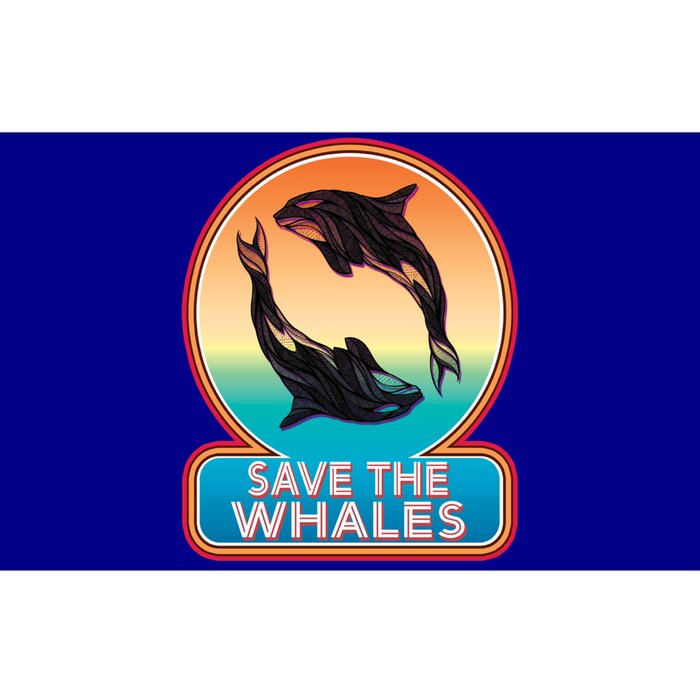 Save The Whale Gift Orca Killer Retro Whale Funny Gift Cool Gift Bumper Sticker