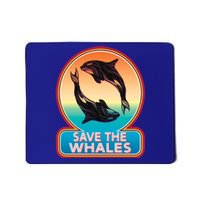 Save The Whale Gift Orca Killer Retro Whale Funny Gift Cool Gift Mousepad