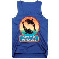 Save The Whale Gift Orca Killer Retro Whale Funny Gift Cool Gift Tank Top