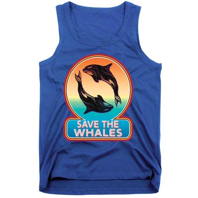 Save The Whale Gift Orca Killer Retro Whale Funny Gift Cool Gift Tank Top