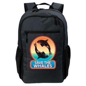 Save The Whale Gift Orca Killer Retro Whale Funny Gift Cool Gift Daily Commute Backpack