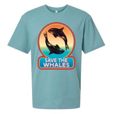 Save The Whale Gift Orca Killer Retro Whale Funny Gift Cool Gift Sueded Cloud Jersey T-Shirt