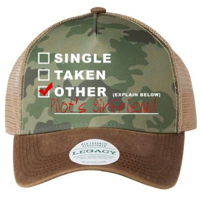 [] Single [] Taken [X] Pilots Friend Funny Aviation Gift Legacy Tie Dye Trucker Hat