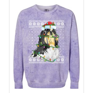 Shih Tzu Xmas Ugly Sweater Lighting Shih Tzu Dog Christmas Meaningful Gift Colorblast Crewneck Sweatshirt