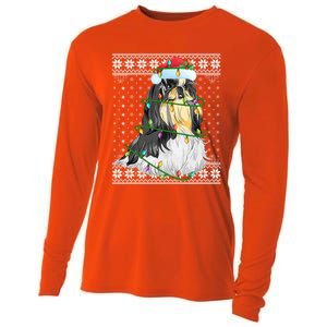 Shih Tzu Xmas Ugly Sweater Lighting Shih Tzu Dog Christmas Meaningful Gift Cooling Performance Long Sleeve Crew