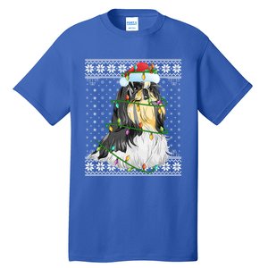 Shih Tzu Xmas Ugly Sweater Lighting Shih Tzu Dog Christmas Meaningful Gift Tall T-Shirt