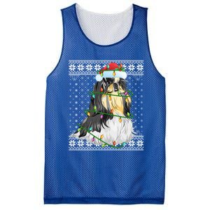 Shih Tzu Xmas Ugly Sweater Lighting Shih Tzu Dog Christmas Meaningful Gift Mesh Reversible Basketball Jersey Tank