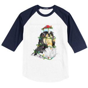 Shih Tzu Xmas Ugly Sweater Lighting Shih Tzu Dog Christmas Meaningful Gift Baseball Sleeve Shirt