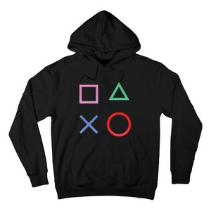 Square Triangle X And Circle Shape Hoodie