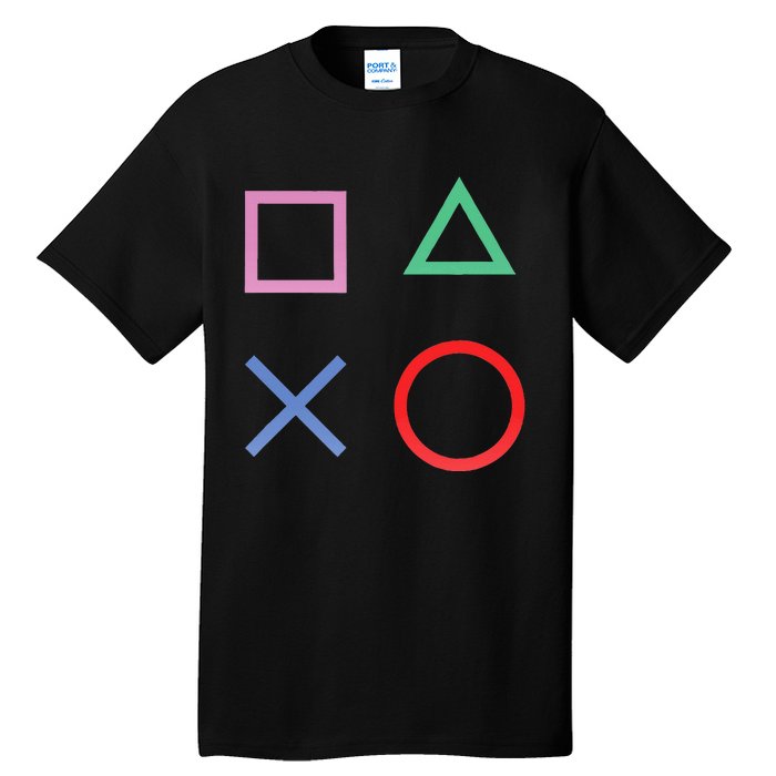 Square Triangle X And Circle Shape Tall T-Shirt