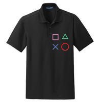 Square Triangle X And Circle Shape Dry Zone Grid Polo