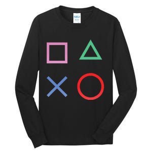 Square Triangle X And Circle Shape Tall Long Sleeve T-Shirt