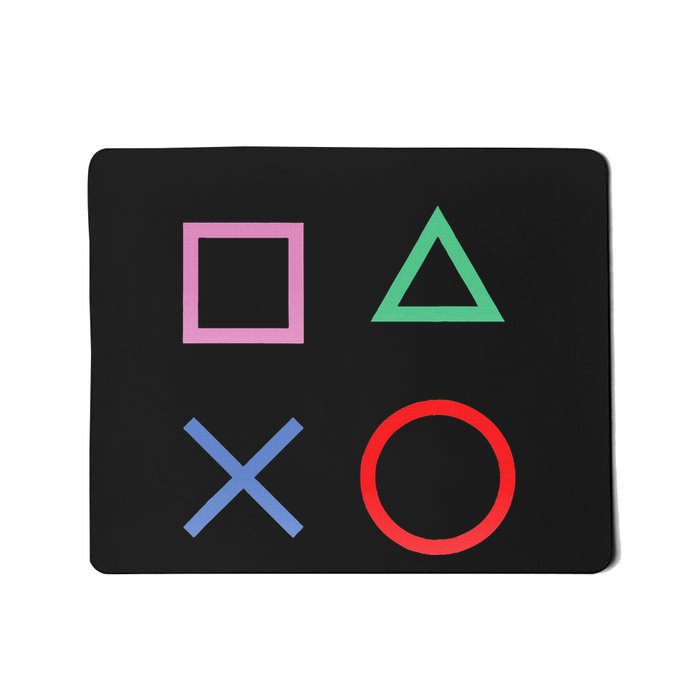 Square Triangle X And Circle Shape Mousepad