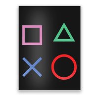 Square Triangle X And Circle Shape Poster
