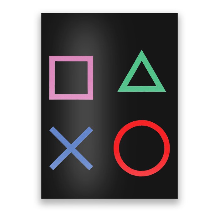 Square Triangle X And Circle Shape Poster