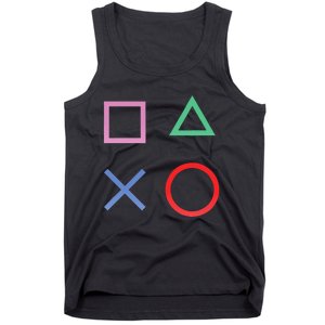 Square Triangle X And Circle Shape Tank Top