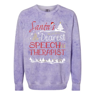 Speech Therapist Xmas Job Cute Christmas Cool Gift Colorblast Crewneck Sweatshirt