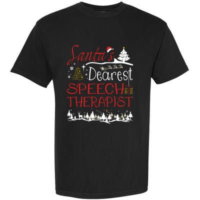 Speech Therapist Xmas Job Cute Christmas Cool Gift Garment-Dyed Heavyweight T-Shirt