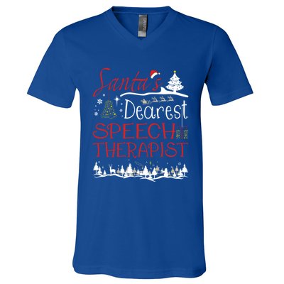 Speech Therapist Xmas Job Cute Christmas Cool Gift V-Neck T-Shirt