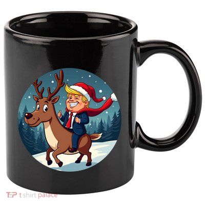 Santa Trump Xmas Donald Funny Christmas Pajamas Great Gift 11oz C Handle Ceramic Mug