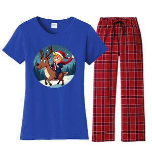 Santa Trump Xmas Donald Funny Christmas Pajamas Great Gift Women's Flannel Pajama Set