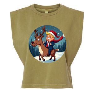 Santa Trump Xmas Donald Funny Christmas Pajamas Great Gift Garment-Dyed Women's Muscle Tee