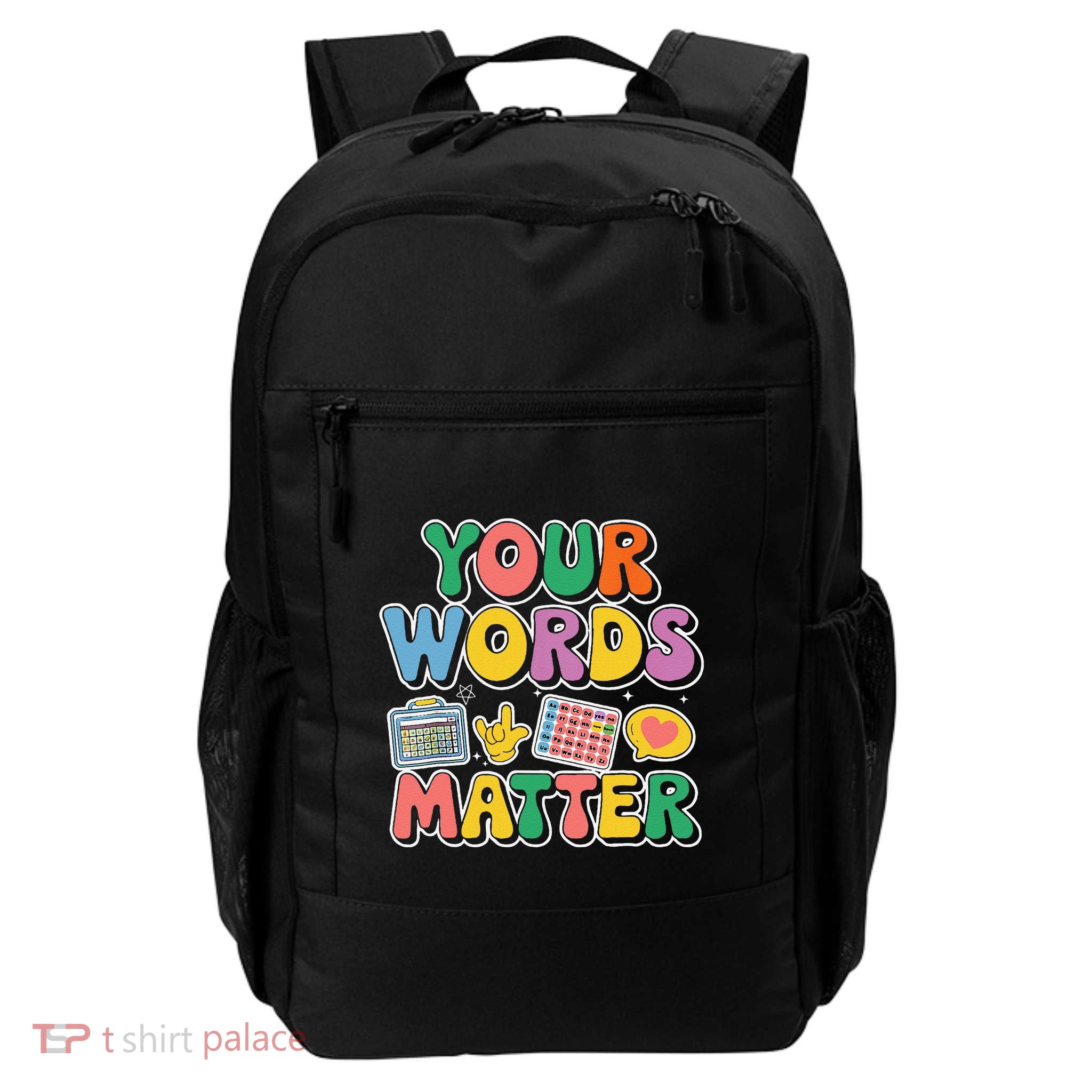 Speech Therapy Your Words Matter Teacher Special Education Daily Commute Backpack